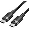 Kabelis USB Vention Kabelis USB-C do USB-C Vention w oplocie 3A 480Mbps 60W PD 1m juoda