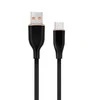 Gembird Cablexpert | Aukščiausios kokybės silicio C tipo USB įkrovimo ir duomenų kabelis, 1,5 m | CC-USB2S-AMCM-1.5M-BK
