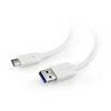 GEMBIRD CCP-USB3-AMCM-1M-W USB 3.0 kabelis į USB C tipo AM/CM 1m baltas