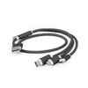 GEMBIRD CC-USB2-AM31-1M Gembird USB įkrovimo kombinuotas 3 viename laidas, juodas, 1m
