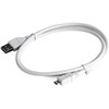 GEMBIRD CCP-MUSB2-AMBM-W-1M Gembird micro USB 2.0 kabelis AM-MBM5P 1m, baltas