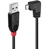 USB Kabelis - LINDY USB 2.0 Type A į Micro-B Laidas, 1 m, Juodas
