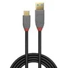 USB Kabelis - LINDY Anthra Line USB 2.0 Type A į C Laidas M/M, 3 m, Juodas