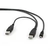 GEMBIRD CCP-USB22-AM5P-3 Gembird dvigubas USB Y 2.0 A-kištukas - MINI 5PM 0,9m kabelis