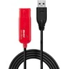 USB Prailginimo Laidas - LINDY USB 2.0 Aktyvus Prailginimo Laidas Pro Extend Type M/F, 12 m, Juodas
