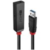 USB Prailginimo Laidas - LINDY USB 3.0 Aktyvus Prailginimo Laidas, M/F, 5Gbps, 5 m, Juodas