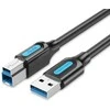 Vention USB 3.0 A–B laidas Ventiliacija COOBI 3m Juodas PVC