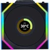 Lian Li UNI FAN SL Wireless LCD korpuso ventiliatorius, ARGB, PWM – 120 mm, juodos spalvos