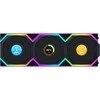Lian Li UNI FAN SL Wireless LCD korpuso ventiliatorius, ARGB, PWM, 3er-Pack su valdikliu- 120 mm, juodos spalvos