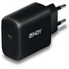 Įkroviklis - LINDY 65W USB Type C GaN Įkroviklis PD 3.0 PPS Juodas