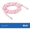 Kabelis USB Club 3D USB-C - USB-C 2 m Rožinė (CAC-3010)