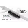 Nitecore EDC17 žibintuvėlis – 1 500 liumenų balta šviesa, UV ir žalias lazeris, įkraunamas per USB-C, nerūdijantis plienas, atsparus vandeniui (IPX7), kompaktiškas dizainas