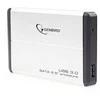 GEMBIRD EE2-U3S-2-S HDD/SSD enclosure for 2.5 SATA - USB 3.0 Aliuminio Sidabrinis
