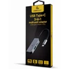 GEMBIRD A-CM-COMBO3-02 Multi Port Adapteris USB type C 3in1 USB port + HDMI + PD sidabrinis