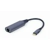 GEMBIRD A-USB3C-LAN-01 USB type-C Gigabit tinklo adapteris space pilkas