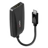 Adapteris - LINDY USB Type C į DisplayPort 8K60 Konverteris, Juodas
