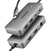 „AXAGON USB-C 10Gbps DUAL 4K DISPLAY 7in1“ šakotuvas | HMC-CUB83X2