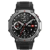 Išmanusis laikrodis Amazfit T-Rex 3, Nerudijančio plieno korpusas su onikso spalvos silikoniniu dirželiu