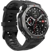 Išmanusis laikrodis Amazfit T-Rex 3, Nerudijančio plieno korpusas su onikso spalvos silikoniniu dirželiu