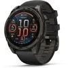 Garmin Išmanusis laikrodis Fenix 8 – 47 mm, AMOLED Sapphire, Pilkos anglies spalvos DLC titanas su juodai pilkos spalvos silikoniniu dirželiu