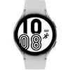 Išmanusis laikrodis Samsung Galaxy Watch 4  LTE (44 mm), Sidabrinės spalvos su baltos spalvos silikoniniu dirželiu