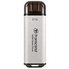 TRANSCEND ESD300S 2TB Išorinis kietasis diskas SSD USB 10Gbps Type C Sidabrinis