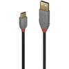 USB Kabelis - LINDY Anthra Line USB 2.0 Type A į C Laidas M/M, 3 m, Juodas