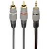 GEMBIRD 3,5 mm stereo kištukas į 2xRCA kištukus, 1,5 m kabelis, auksinės dangos jungtys