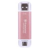 TRANSCEND ESD310P 2TB Išorinis kietasis diskas SSD USB 10Gbps Type C/A Rožinė