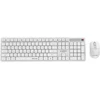 Klaviatūra Gembird KBS-WMS-01-W Silent key Pro Business wireless desktop set, baltas, US išdėstymas