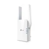 TP-LINK AX1500 „Wi-Fi 6“ diapazono plėtiklis „Broadcom 1.5GHz“ trijų branduolių procesorius, 2 išorinės antenos, jungiamas prie sienos.