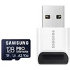 Atminties kortelė  Samsung MicroSD kortelė su kortelių skaitytuvu PRO Ultimate 128 GB Micro SDXC atminties kortelė Flash atminties klasė U3, V30, A2