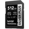 Atminties kortelė Lexar SDXC Professional Sidabrinis Plus UHS-I/U3/A2/4K R205/W150 (V30) 512GB
