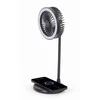 Gembird | TA-WPC10-LEDFAN-01 stalinis ventiliatorius su lempute ir belaidžiu įkrovikliu | N/A | Telefonas arba planšetinis kompiuteris su integruotu belaidžiu „Qi“ įkrovimu