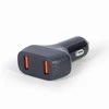 GEMBIRD TA-U2QC3-CAR-01 2port USB car fast charger QC3.0 36W juodas