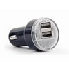 Gembird „EnerGenie“ | 2 prievadų USB automobilinis įkroviklis | EG-U2C2A-CAR-02