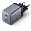 Įkroviklis Vention GaN 2x USB-C (45W/45W)