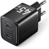 Vention 45W PD - GaN technologijos įkroviklis, 2x USB-C (juodas)