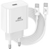 Įkroviklis RivaCase MOBILE CHARGER WALL/Baltas PS4101 WD4 RIVACASE