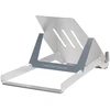 R Go Tools Nešiojamojo kompiuterio stovas R-Go Riser Basic - ergonomiškai sulankstomas ir reguliuojamas, AGR sertifikuotas, lengvas Hylite aliuminis - 55,9 cm - 10" - 22" - sidabrinis