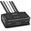 Lindy KVM Perjungiklis - 2 Uostų DisplayPort 1.2 KVM Perjungiklis 4096x2160@60Hz USB 2.0 ir Garso