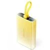 Vention 10000mAh power bank with LED ekranas, USB-C + Lightning + USB-A, 22.5W (yellow)
