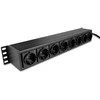 Maitinimo Blokas - LINDY 1.5U 8 Schuko lizdai, PDU, 3500W, 250VAC, 16A, Horizontalus Stovas, Juodas