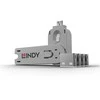 USB Priedas - LINDY USB A Prievado Blokatorius 4 vnt., Raktas, Baltas