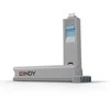 USB Priedas - LINDY USB C Prievado Blokatorių Rinkinys, 4 vnt. + raktas, ABS, Mėlynas