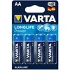 4x R-06 R06 AA 1,5V šarminės „Longlife Power“ Varta baterijos