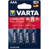 4x R-03 R03 AAA 1,5V šarminės baterijos Varta Longlife Max Power