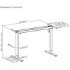 Ergo Office elektrinis aukščio reguliavimo stalas, maks. aukštis 1160 mm, maks. apkrova - 80 kg, be stalviršio, darbui sėdint arba stovint, juodas, ER-40