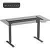 Ergo Office elektrinis aukščio reguliavimo stalas, maks. aukštis 1160 mm, maks. apkrova - 80 kg, be stalviršio, darbui sėdint arba stovint, juodas, ER-40