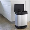 Curver Dviguba šiukšliadėžė su pedalu Deco, sidabrinė, 10l+18l